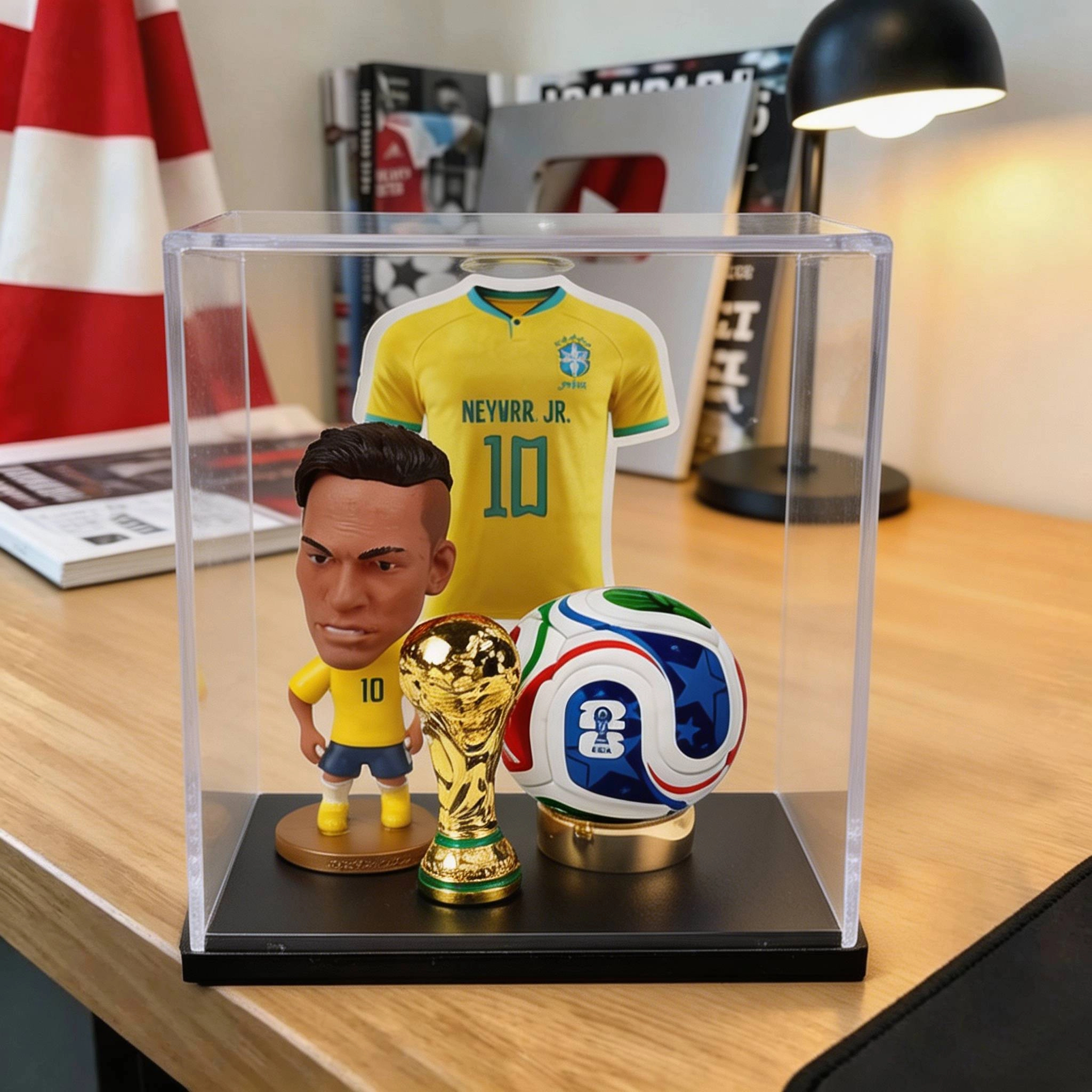 Neymar Jr. Brazil 4-in-1 Acrylic Fan Display Box