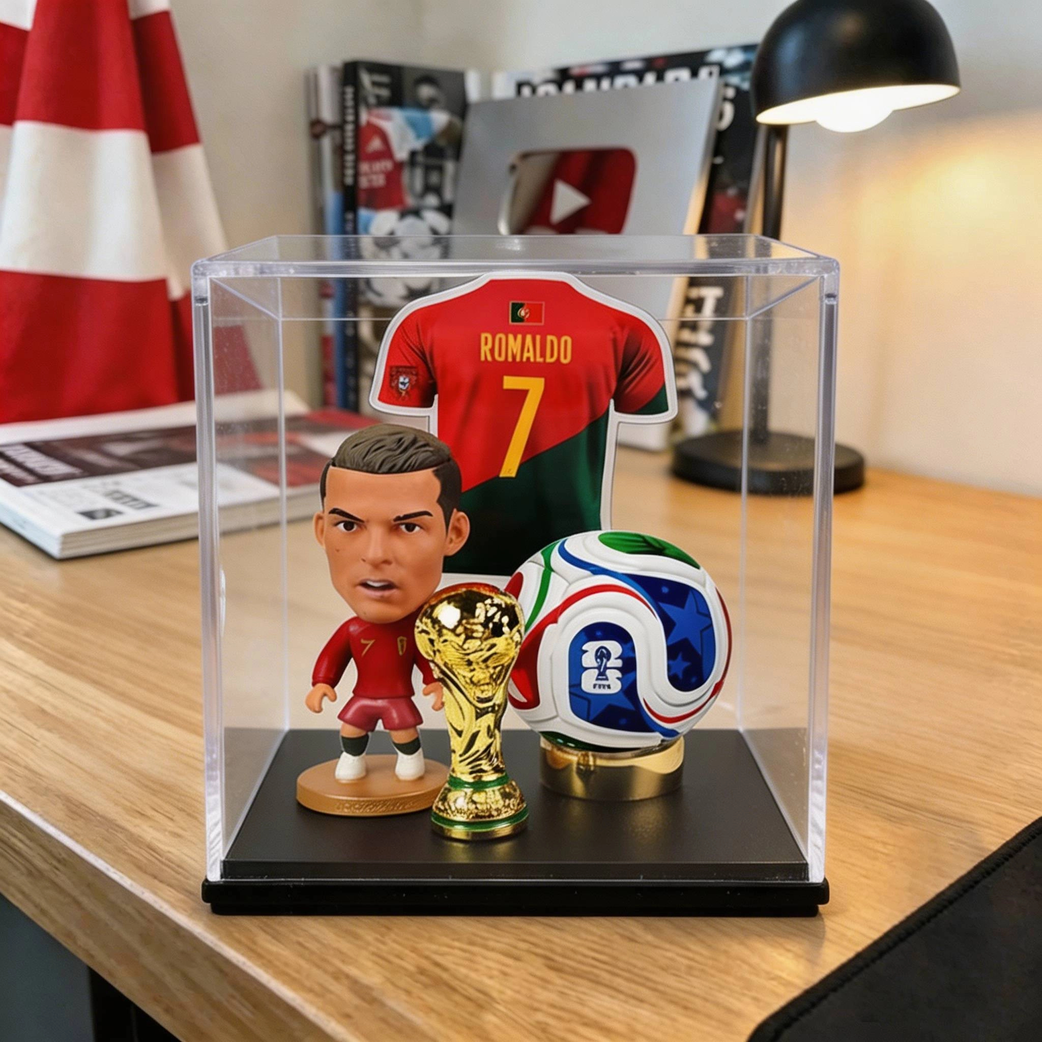 CR7 Cristiano Ronaldo Portugal Full Figure Collectible Display Box