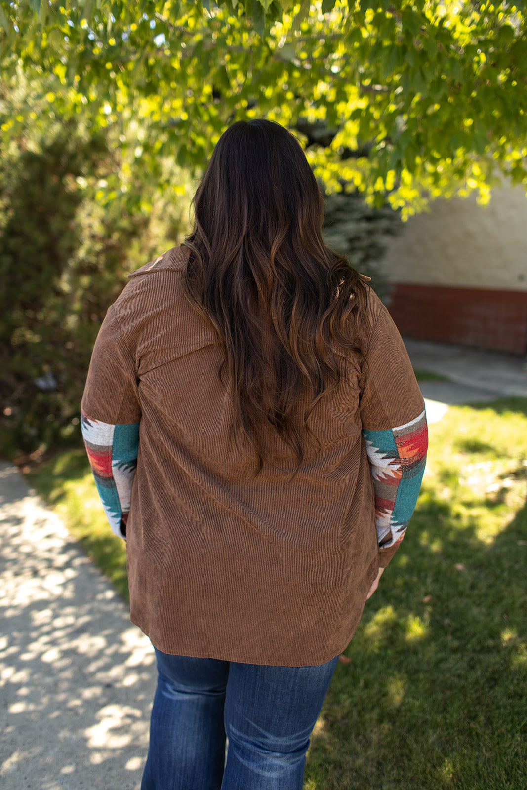 Brown Corduroy Nomad Aztec Shacket (SM-2X)