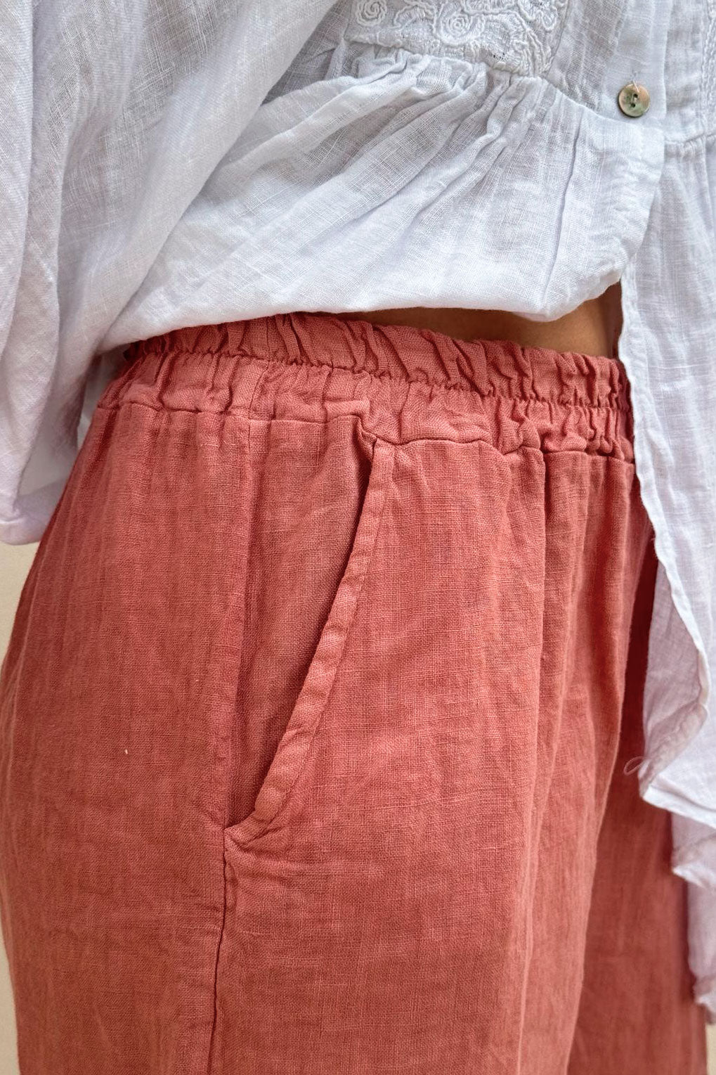 Havana pellavahousut, blush