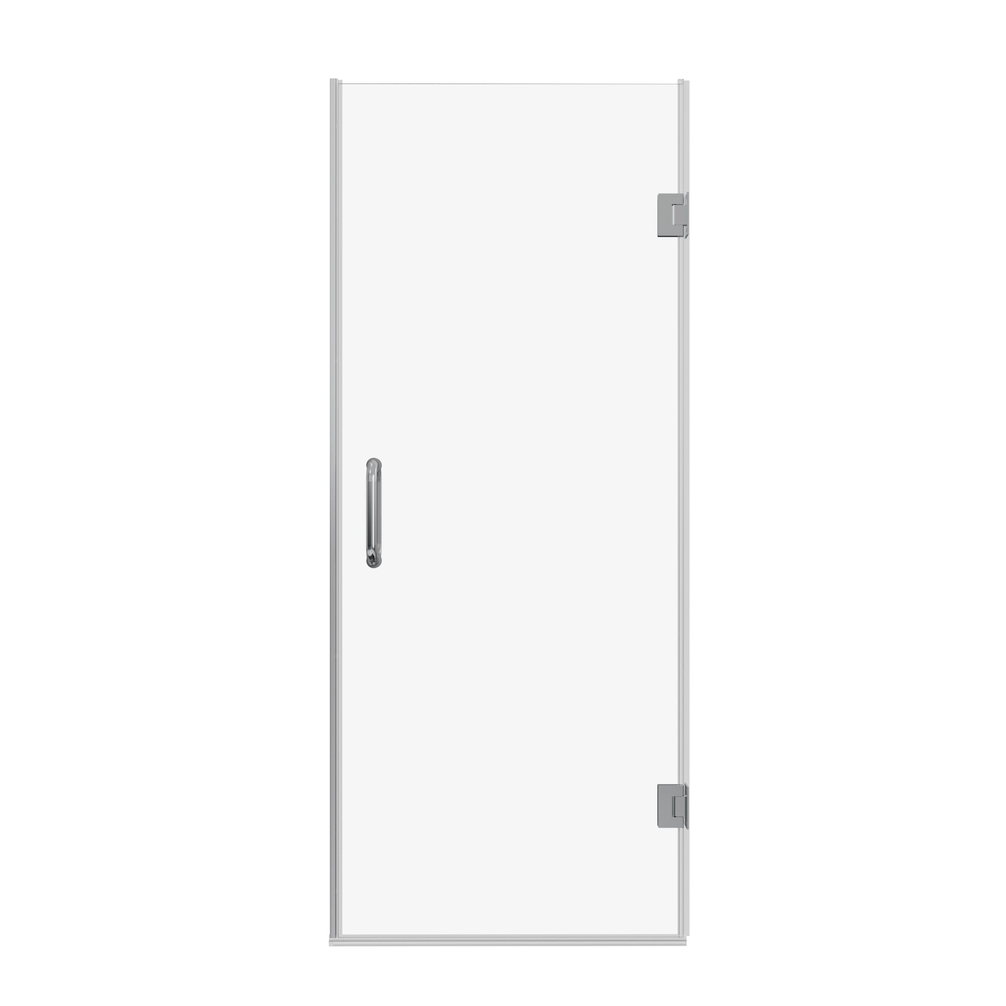 30'' W x 72'' H Frameless Shower Door in Chrome with Clear Glass-Arrisea