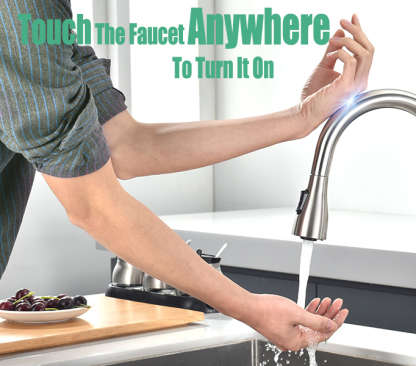 CF-15029 Touch And Infrared Sensing Faucet With Pull-down Sprayer-Arrisea