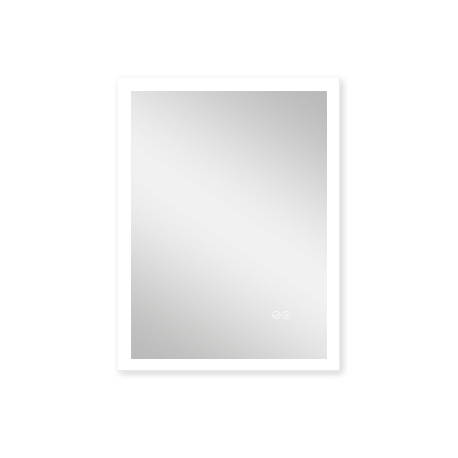 28 in. W x 36 in. H LED Light Mirror Rectangular Fog Free Frameless Bathroom Vanity Mirror-Arrisea