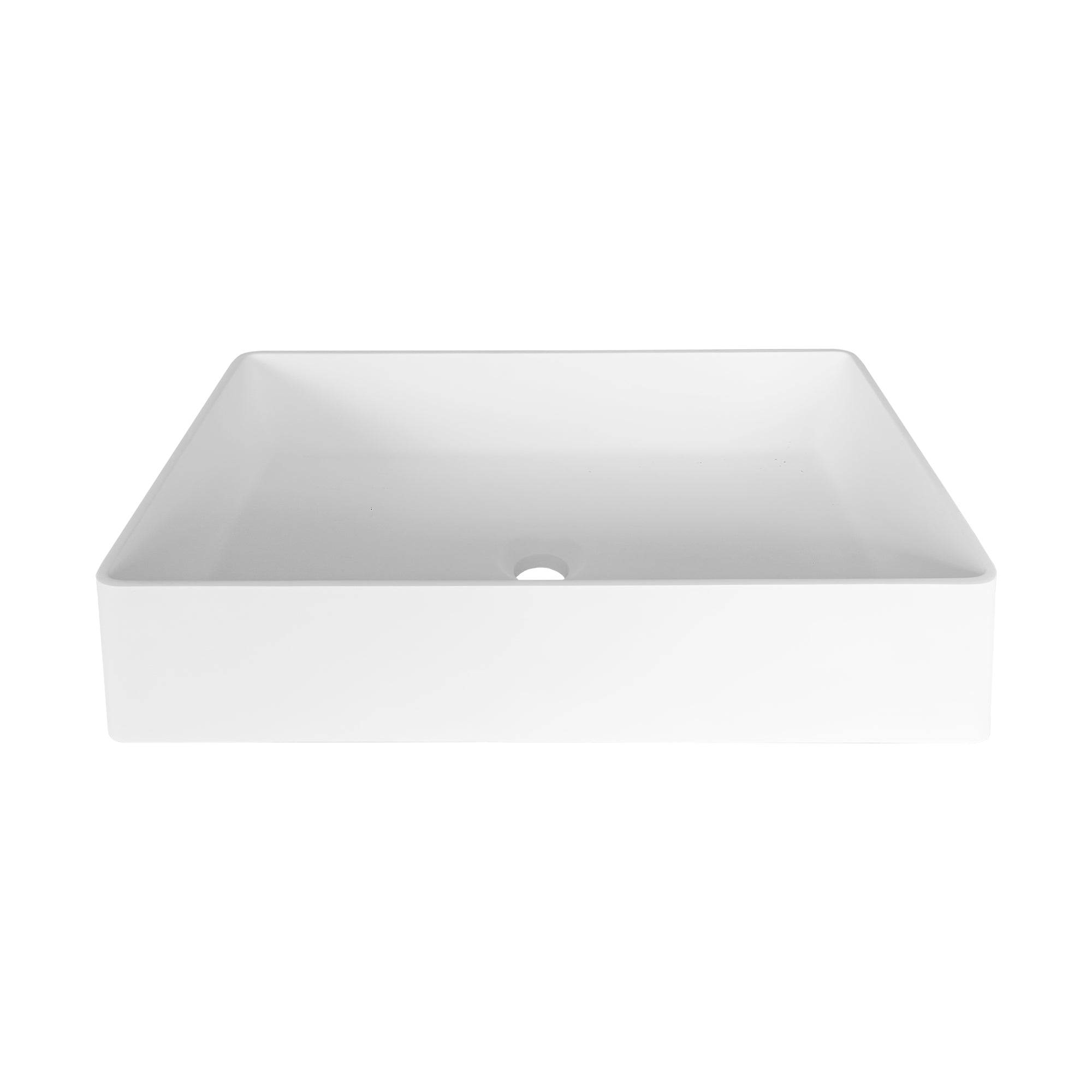 Solid Surface Wash Basin Bathroom Vessel Sink in White-Arrisea