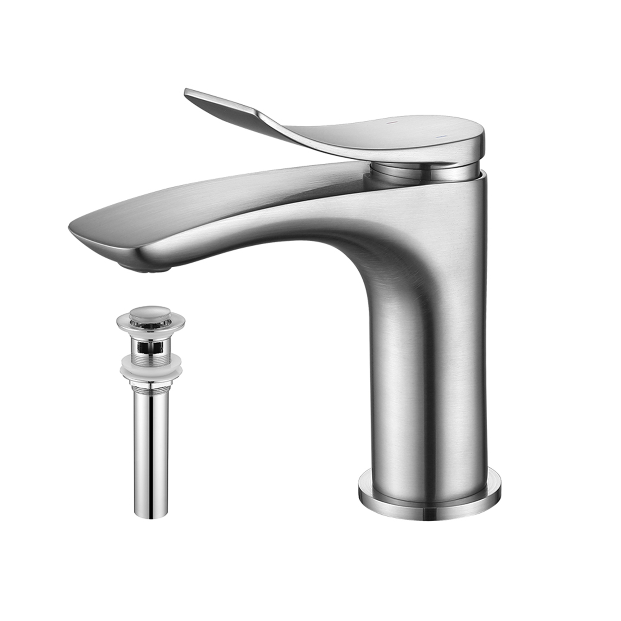 MP-11064 Nickel Deck-mount Hot And Cold Basin Faucet-Arrisea
