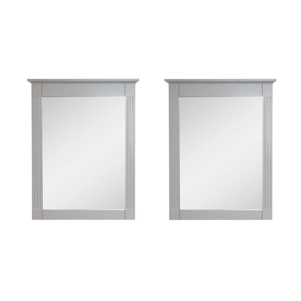 26 in. W x 33 in. H Medium Rectangular Wood Framed Wall Mount Bathroom Vanity Mirror(Set of 2)-Arrisea