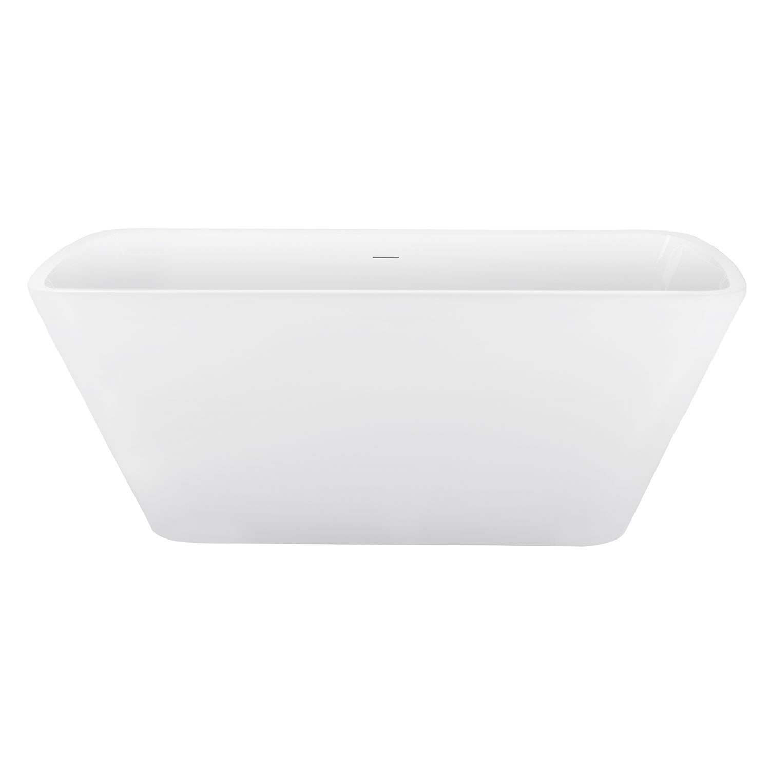 67"   White Acrylic Freestanding Soaking Bathtub-Arrisea