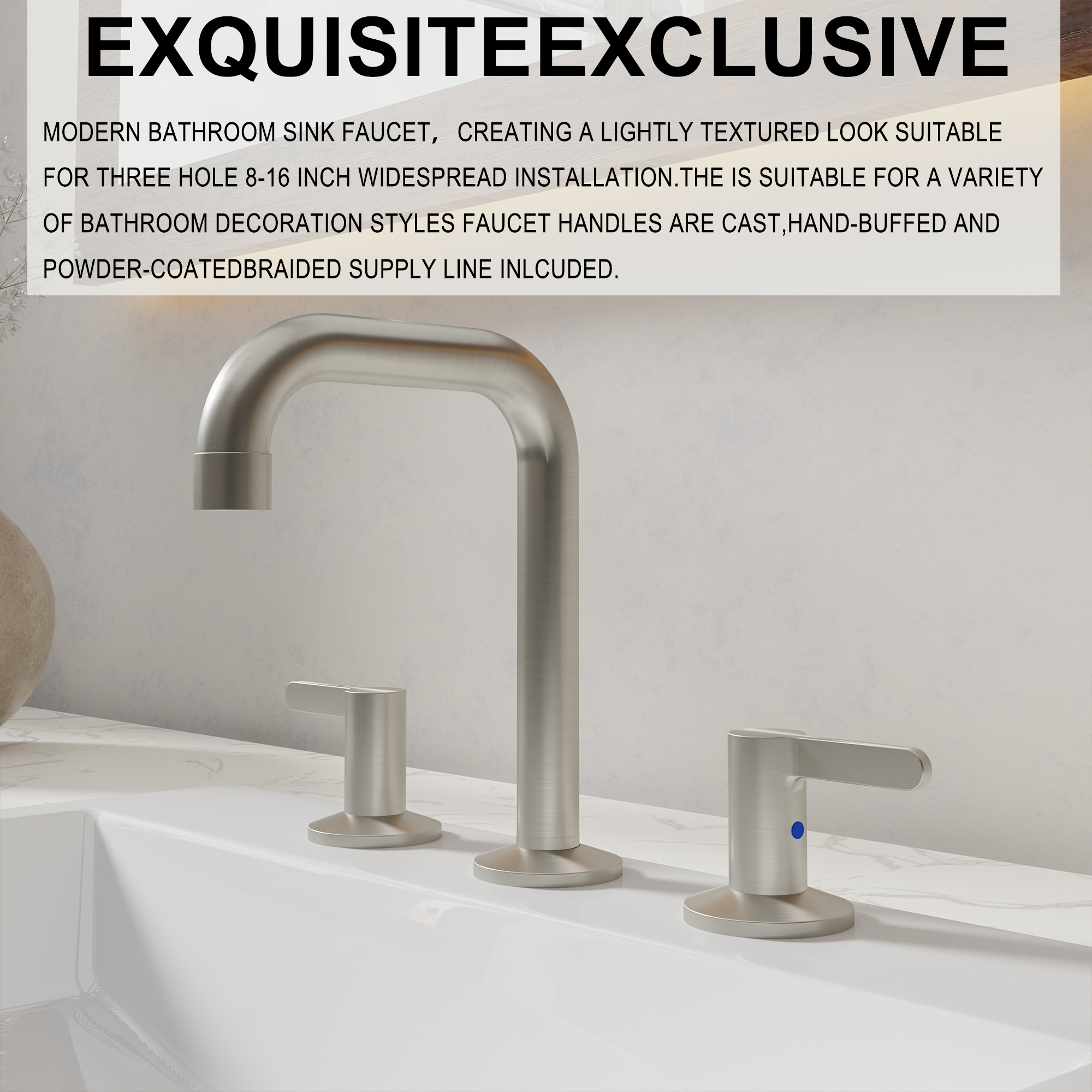 MP-21010 8'' Widespread Basin Nickel Faucet-Arrisea