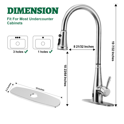 CF-15029 Touch And Infrared Sensing Faucet With Pull-down Sprayer-Arrisea