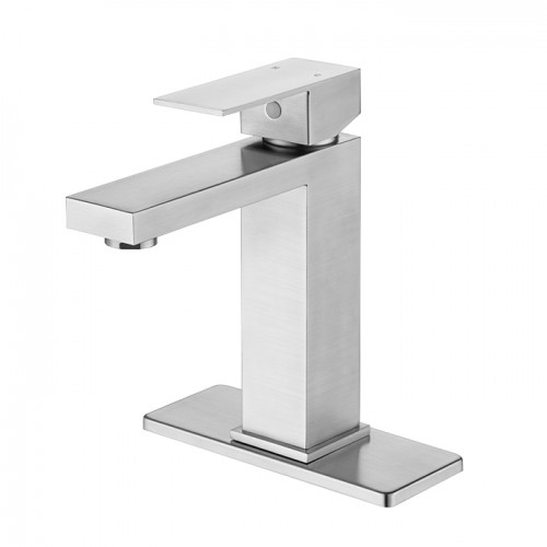 Deck-mount bathroom faucet