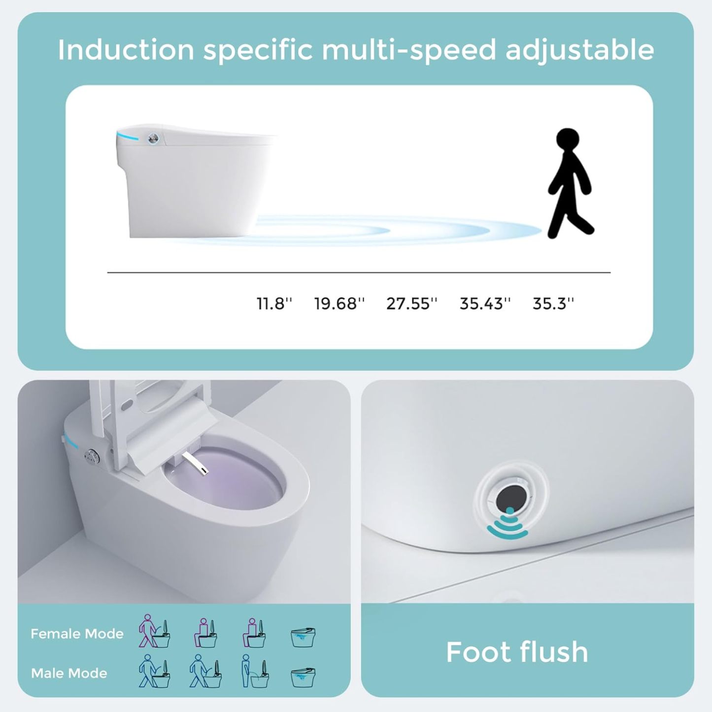 Smart Toilet with Bidet Built in,G7A08W-Arrisea