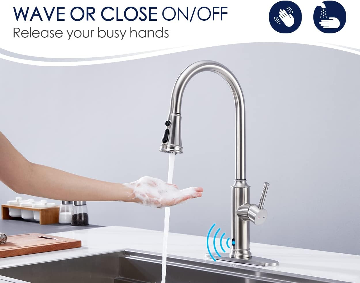  Touch Faucet Pull Down Kitchen Faucet CF-15026-Arrisea