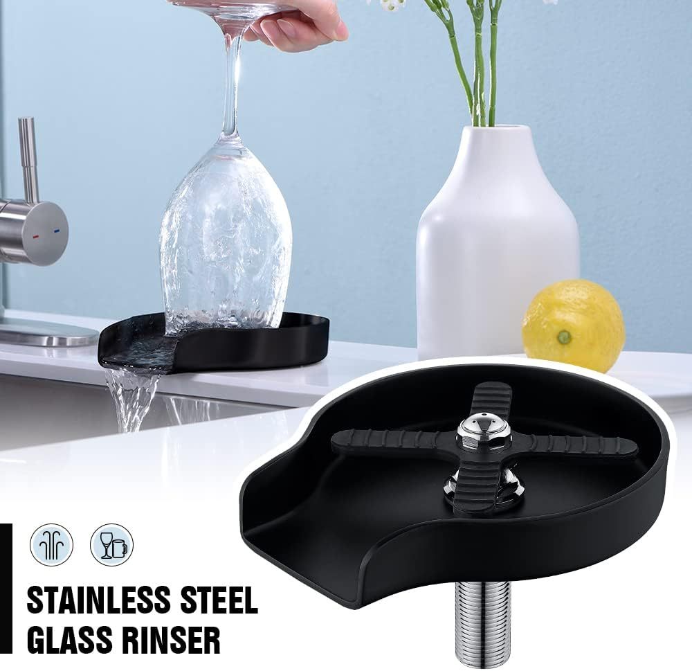 Metal Faucet Glass Rinser for Kitchen Sink Bottle Washer, Cup Rinser, Kitchen Sink Accessories-Arrisea