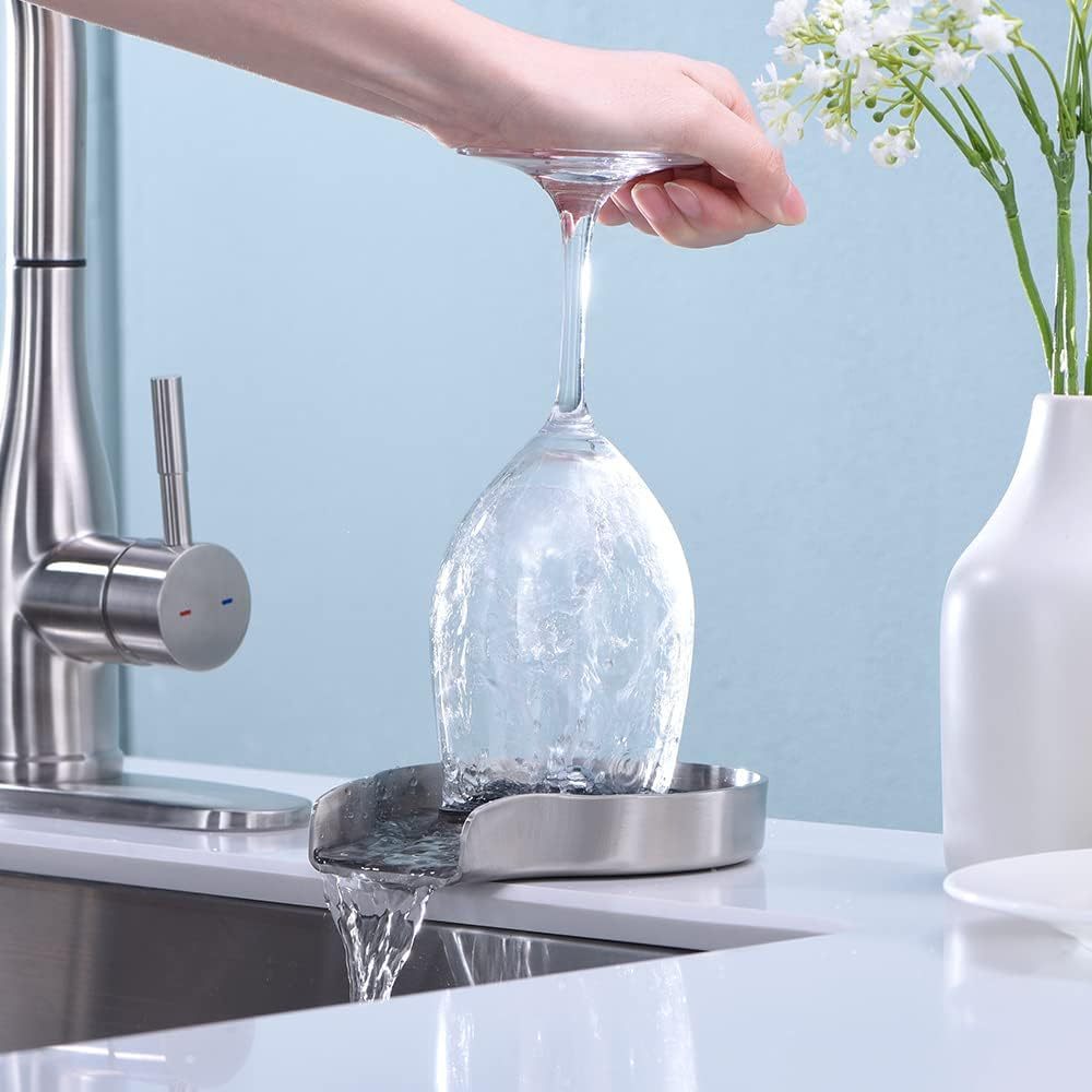 Metal Faucet Glass Rinser for Kitchen Sink Bottle Washer, Cup Rinser, Kitchen Sink Accessories-Arrisea