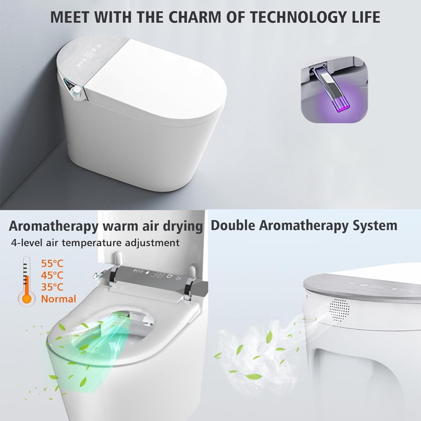 Smart Toilet with Bidet Built in,G7A09S-Arrisea