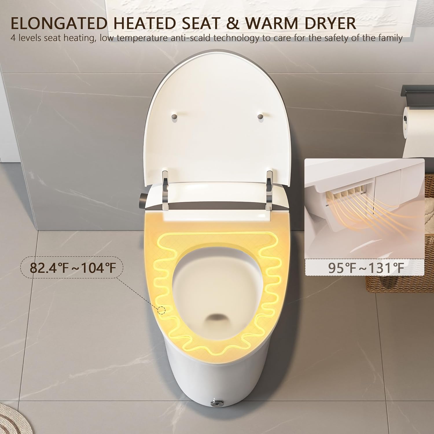 Smart Toilet DV-1S0019 White-Arrisea