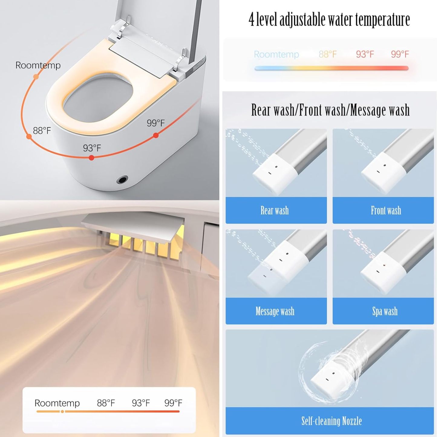 Smart Bidet Toilet With Heated Seat IU874-Arrisea