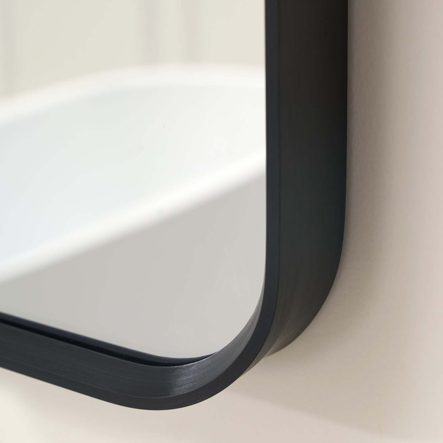 48-in W x 36-in H Black Rectangular Framed Bathroom Vanity Mirror-Arrisea