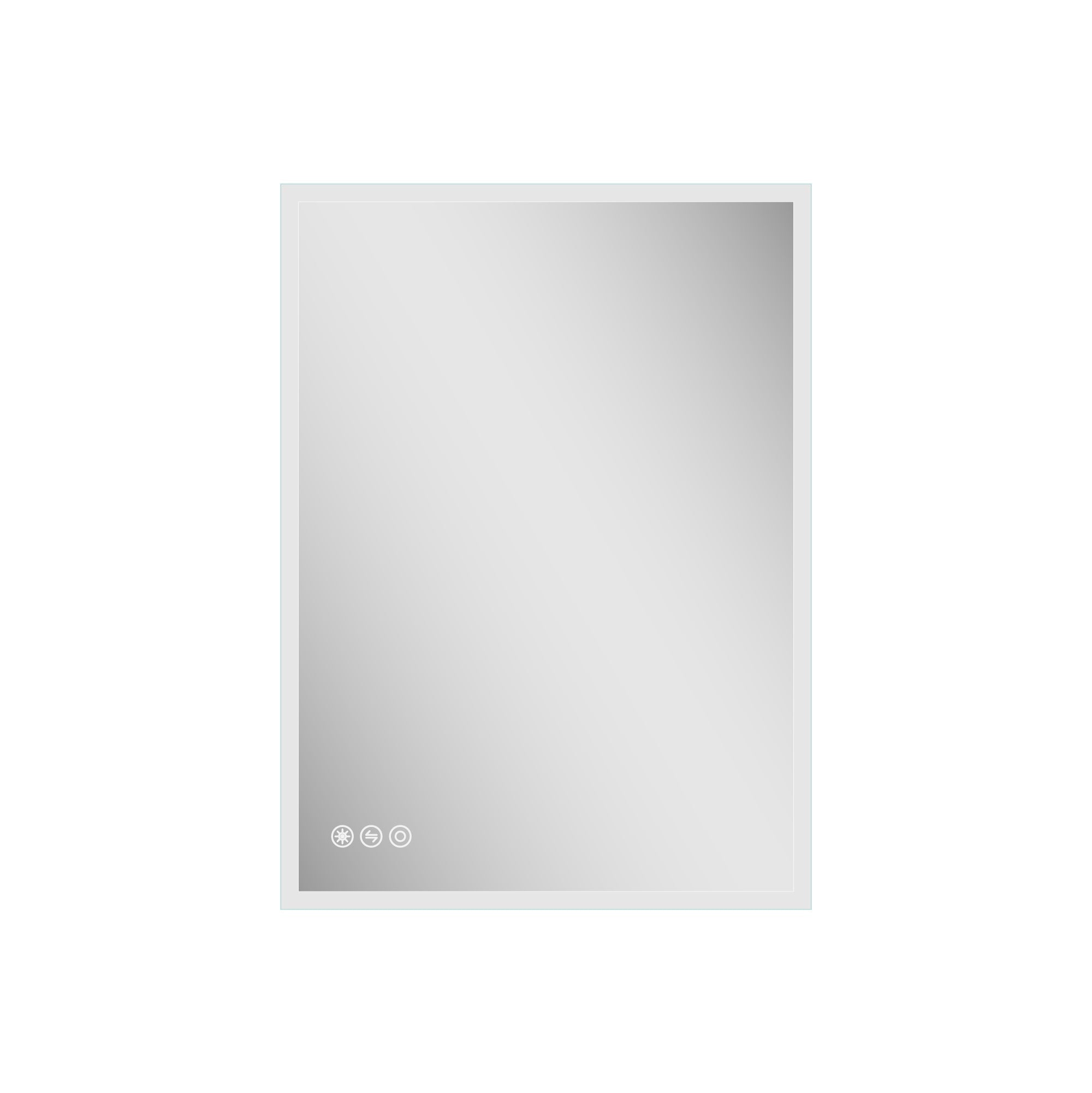 22 in. W x 30 in. H Frameless LED Single Bathroom Vanity Mirror in Polished Crystal-Arrisea