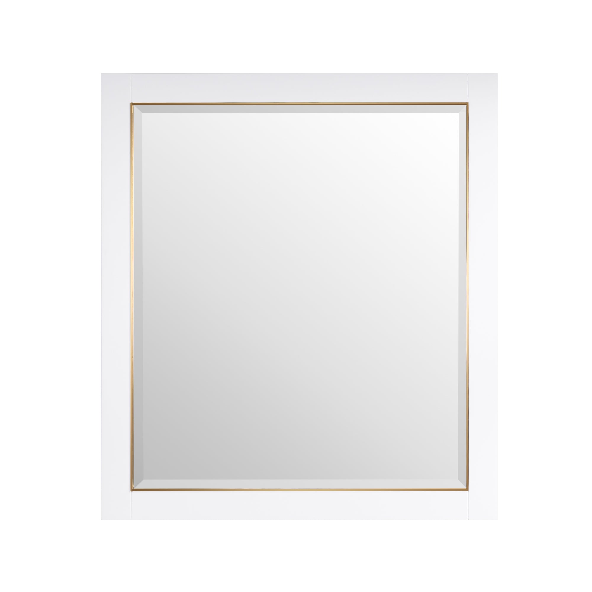 28 in. W x 32 in. H Framed Rectangular Beveled Edge Bathroom Vanity Mirror-Arrisea