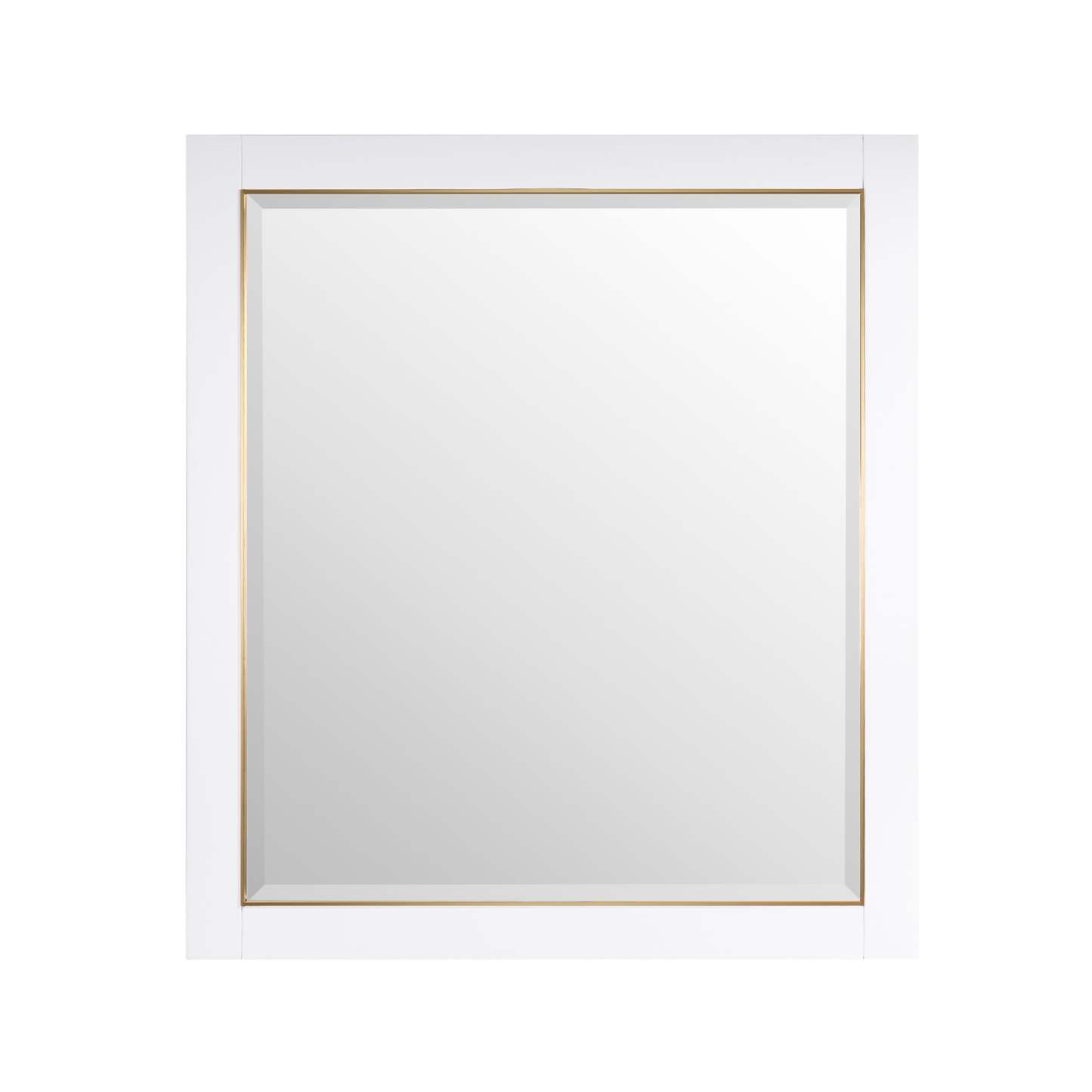 28 in. W x 32 in. H Framed Rectangular Beveled Edge Bathroom Vanity Mirror-Arrisea