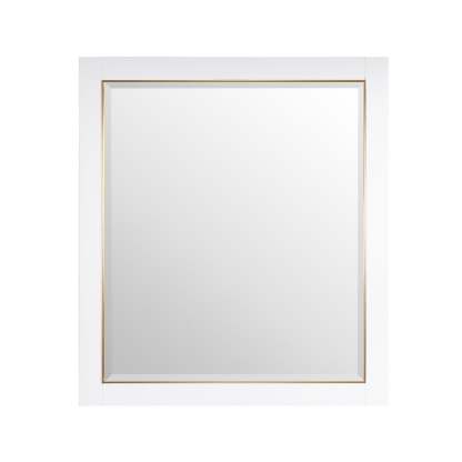 28 in. W x 32 in. H Framed Rectangular Beveled Edge Bathroom Vanity Mirror-Arrisea