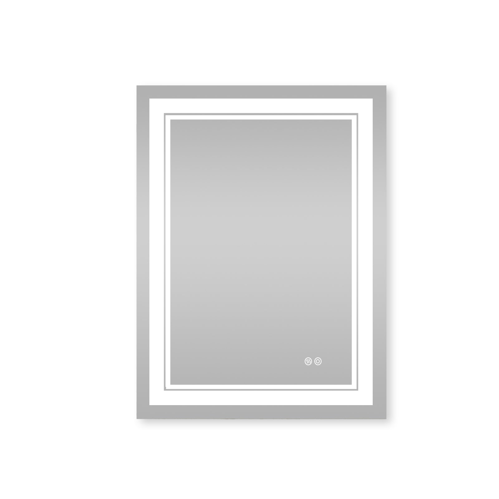24 in. W x 32 in. H Rectangular Frameless Anti-Fog LED Light Dimmable Bathroom Vanity Mirror in Aluminum-Arrisea