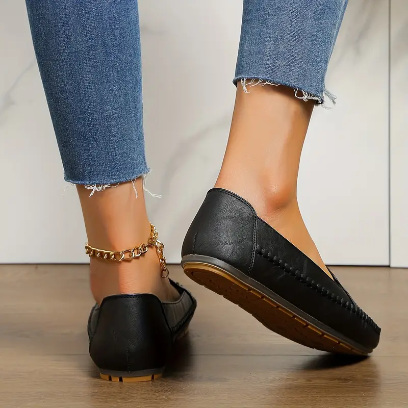 flat shoes women s solid color casual slip lightweight 3