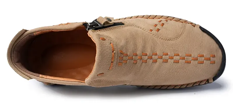 Womens Casual Leather Shoes Ankle Chukka Boots Slip On Lightweight Loafers Mid top Walking Driving Shoes