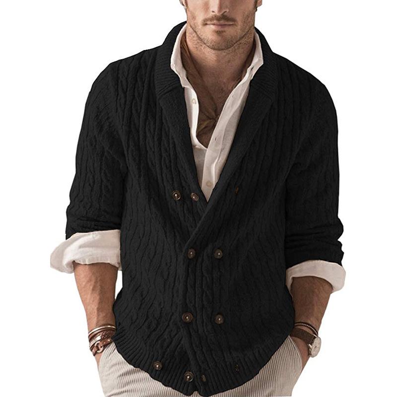 Cardigan Men's Sweater New Solid Color Knitted Coat-Banceie
