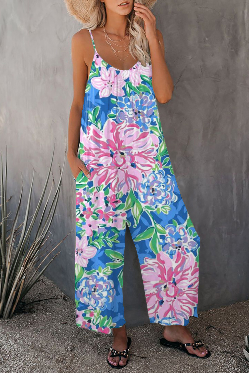 Wide leg Jumpsuit with Pockets