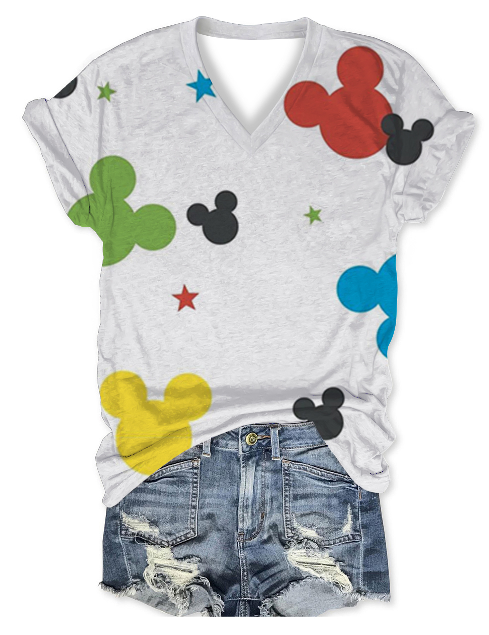 Vintage Cute Cartoon Print T-shirt