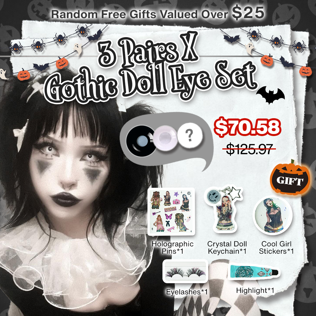 3 Pairs X Gothic Doll Eye Set (Customized✨)