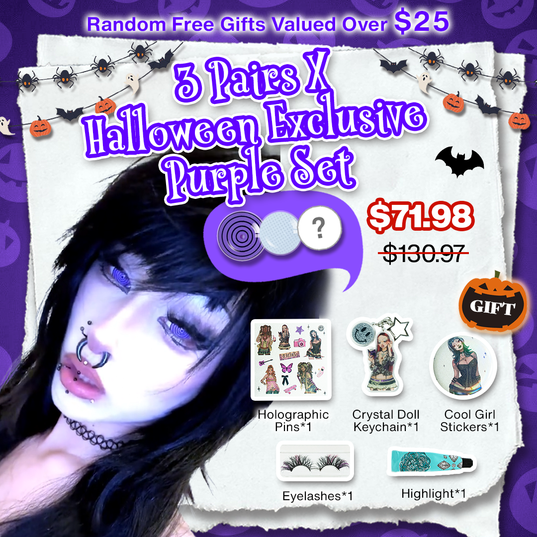 3 Pairs X Halloween Exclusive Purple Set (Customized✨)