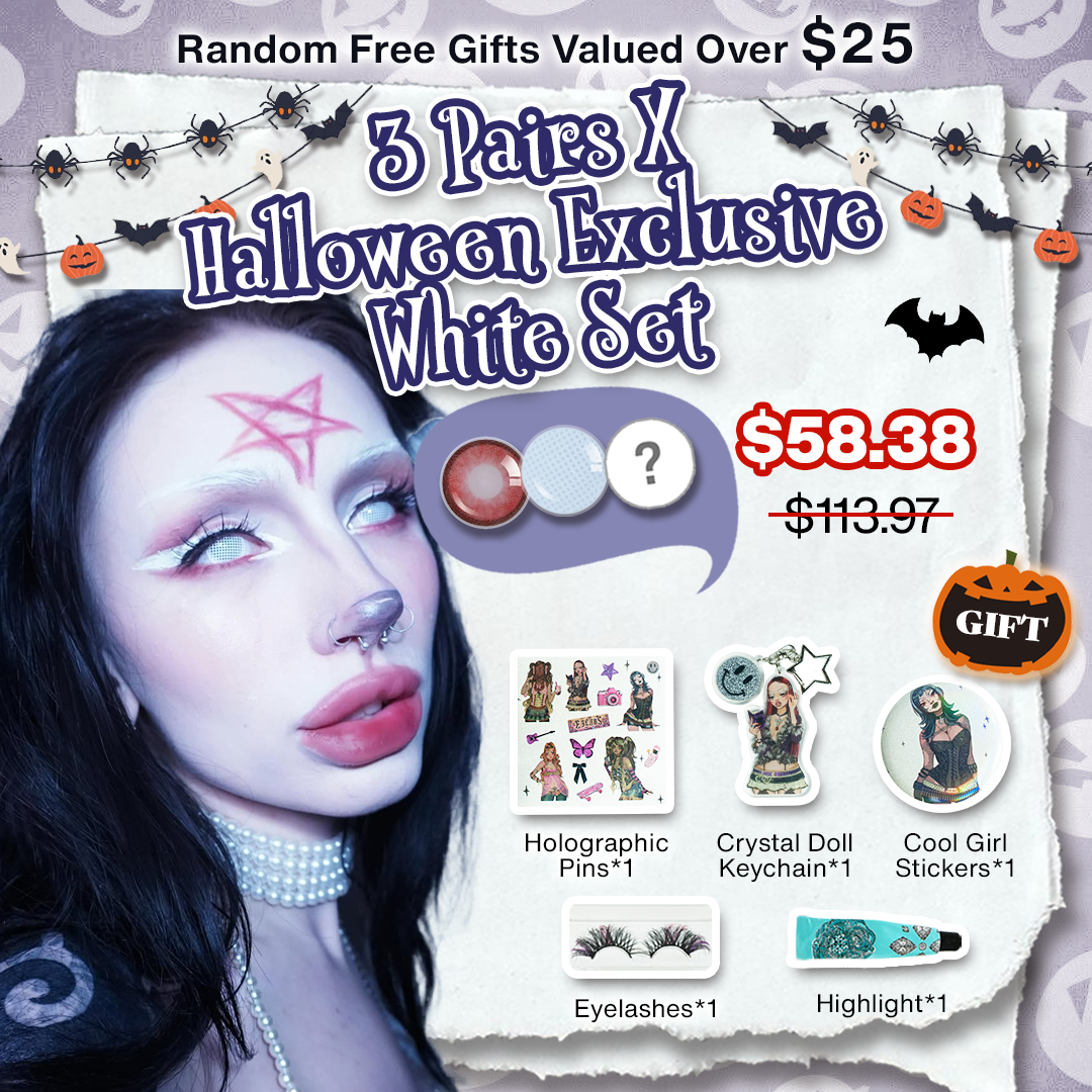 3 Pairs X Halloween Exclusive White Set (Customized✨)