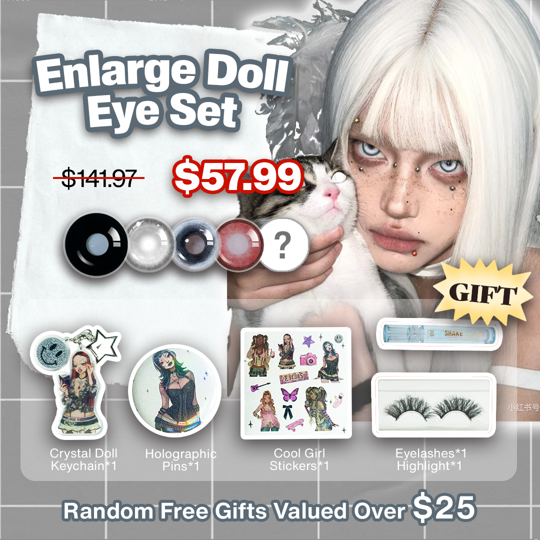 5 Pairs X Enlarge Doll Eye Set | Black | 17mm (Customized✨) 