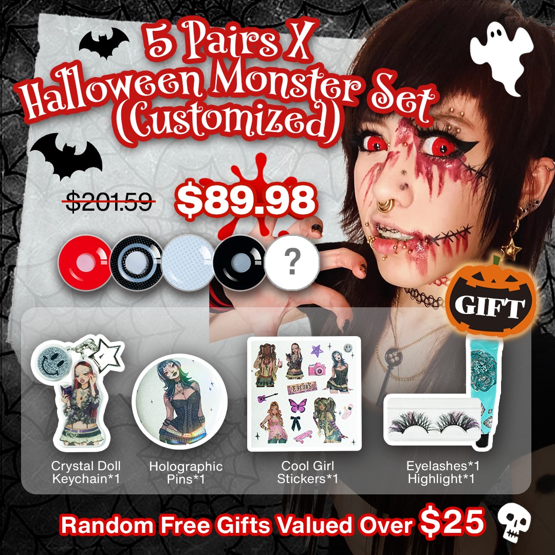 5 Pairs X Halloween Monster Set  (Customized✨)
