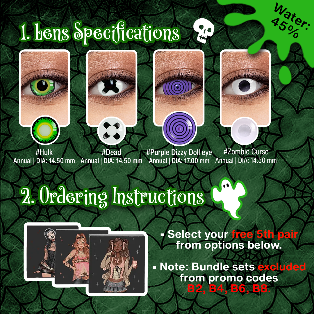 5 Pairs X Zombie Eye Set (Customized✨)