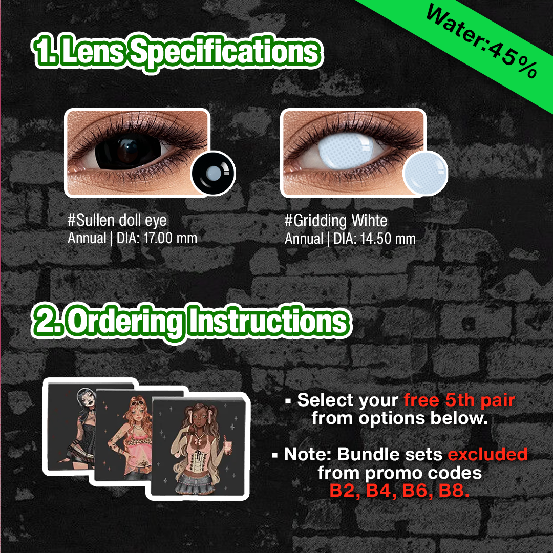 3 Pairs X Gothic Doll Set (Customized✨)