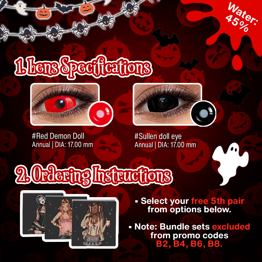 3 Pairs X Halloween Exclusive Red Set (Customized✨)