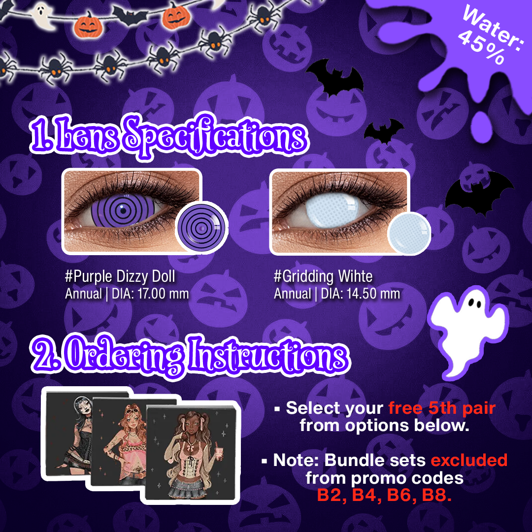 3 Pairs X Halloween Exclusive Purple Set (Customized✨)