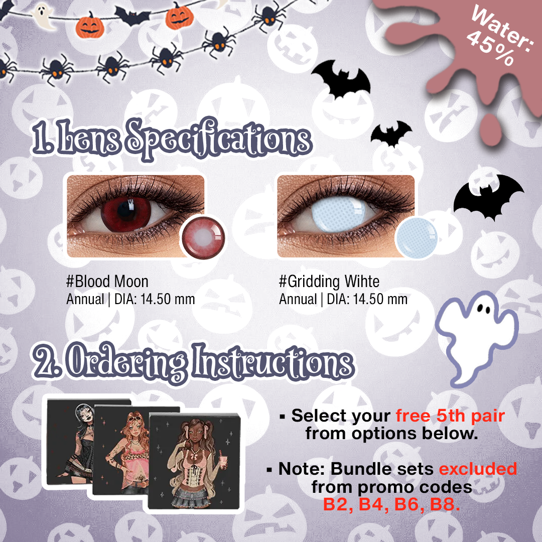 3 Pairs X Halloween Exclusive White Set (Customized✨)