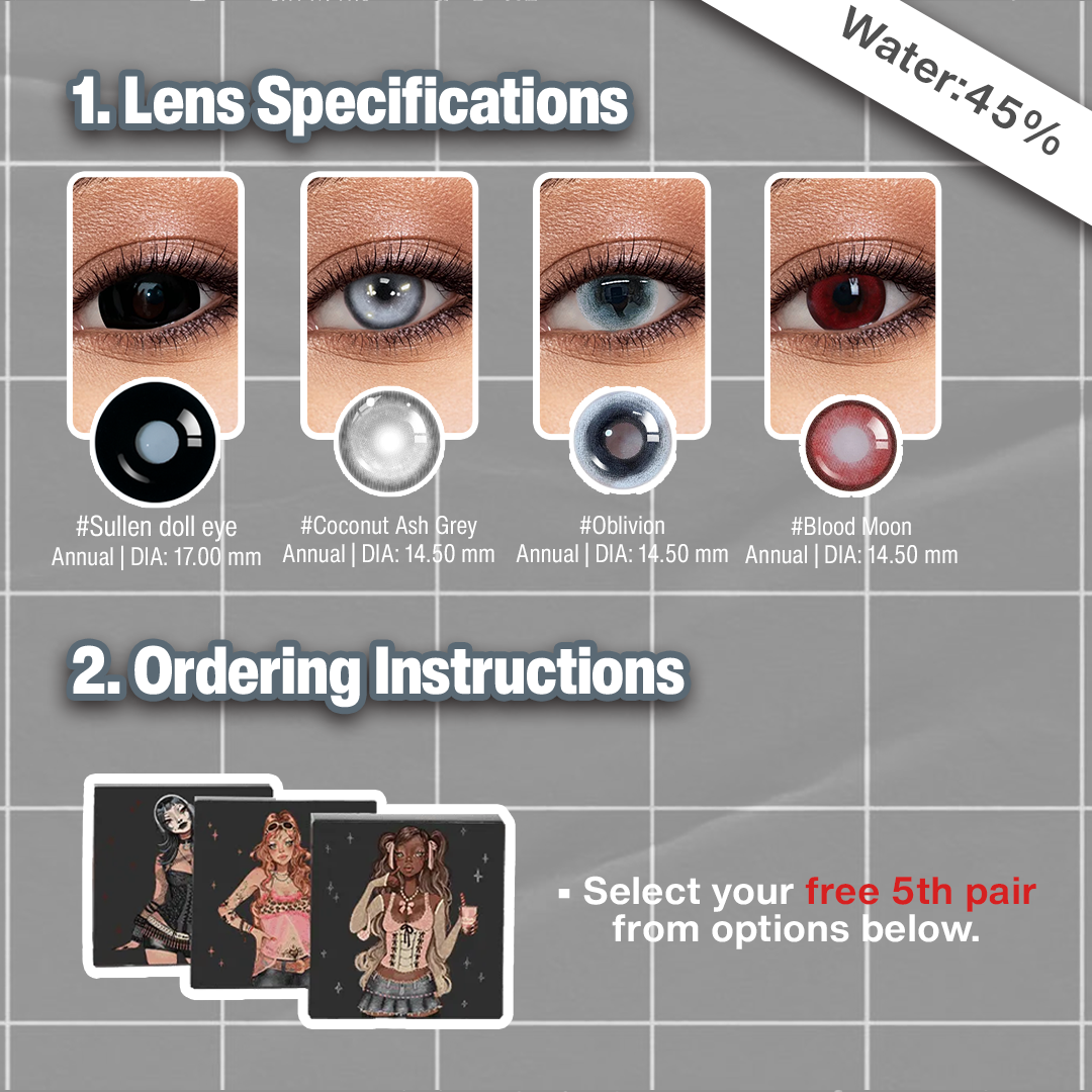 5 Pairs X Enlarge Doll Eye Set | Black | 17mm (Customized✨) 