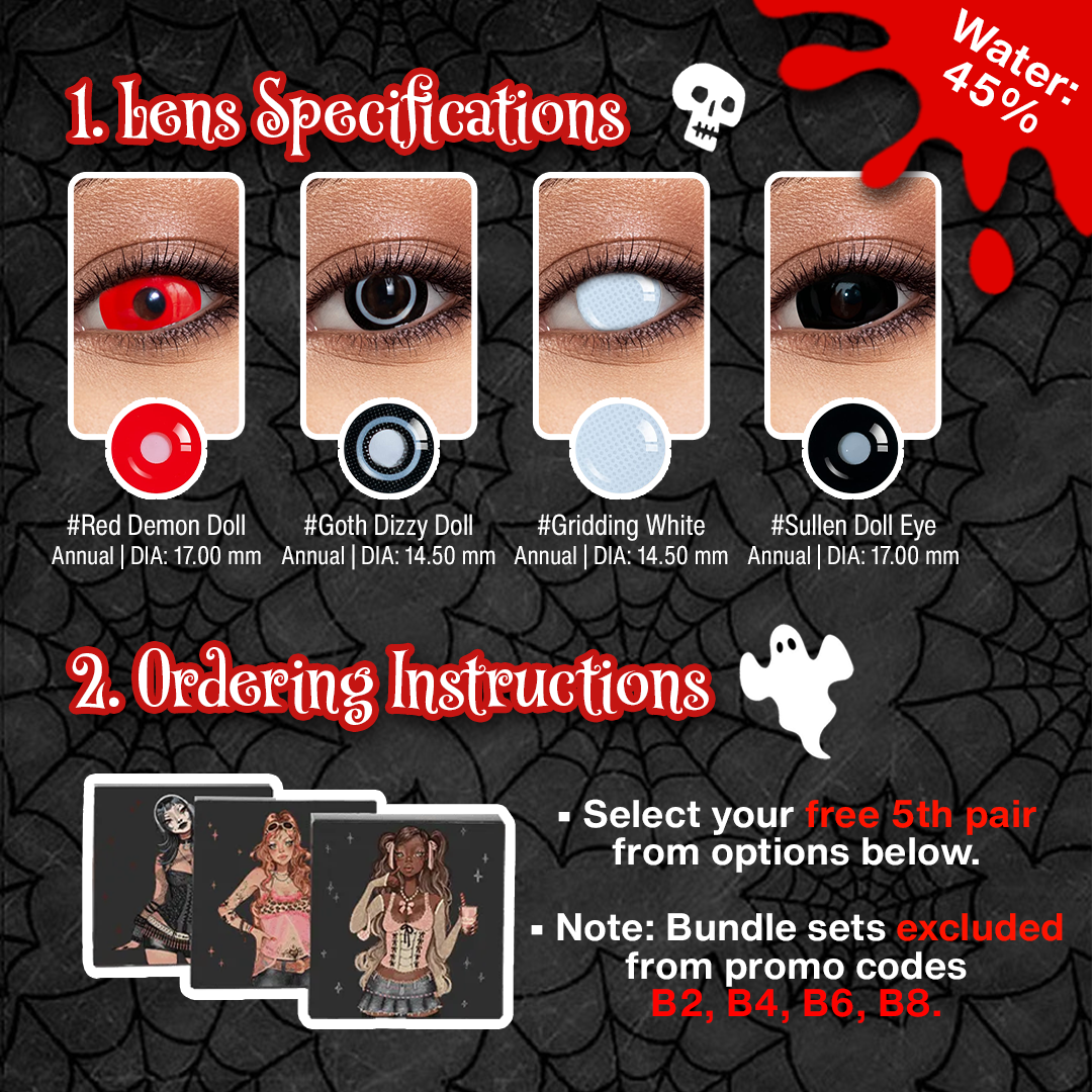 5 Pairs X Halloween Monster Set  (Customized✨)