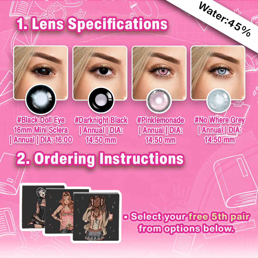 Back to School X 5 Pairs Black Dolly Eye Set | Bigger | 17mm (Customized✨)