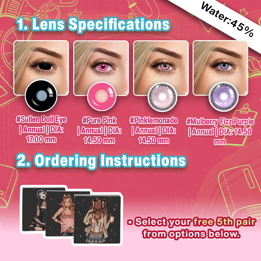 Back to School X 5 Pairs Red Bigger Eye Set  | Bigger | 17mm (Customized✨)