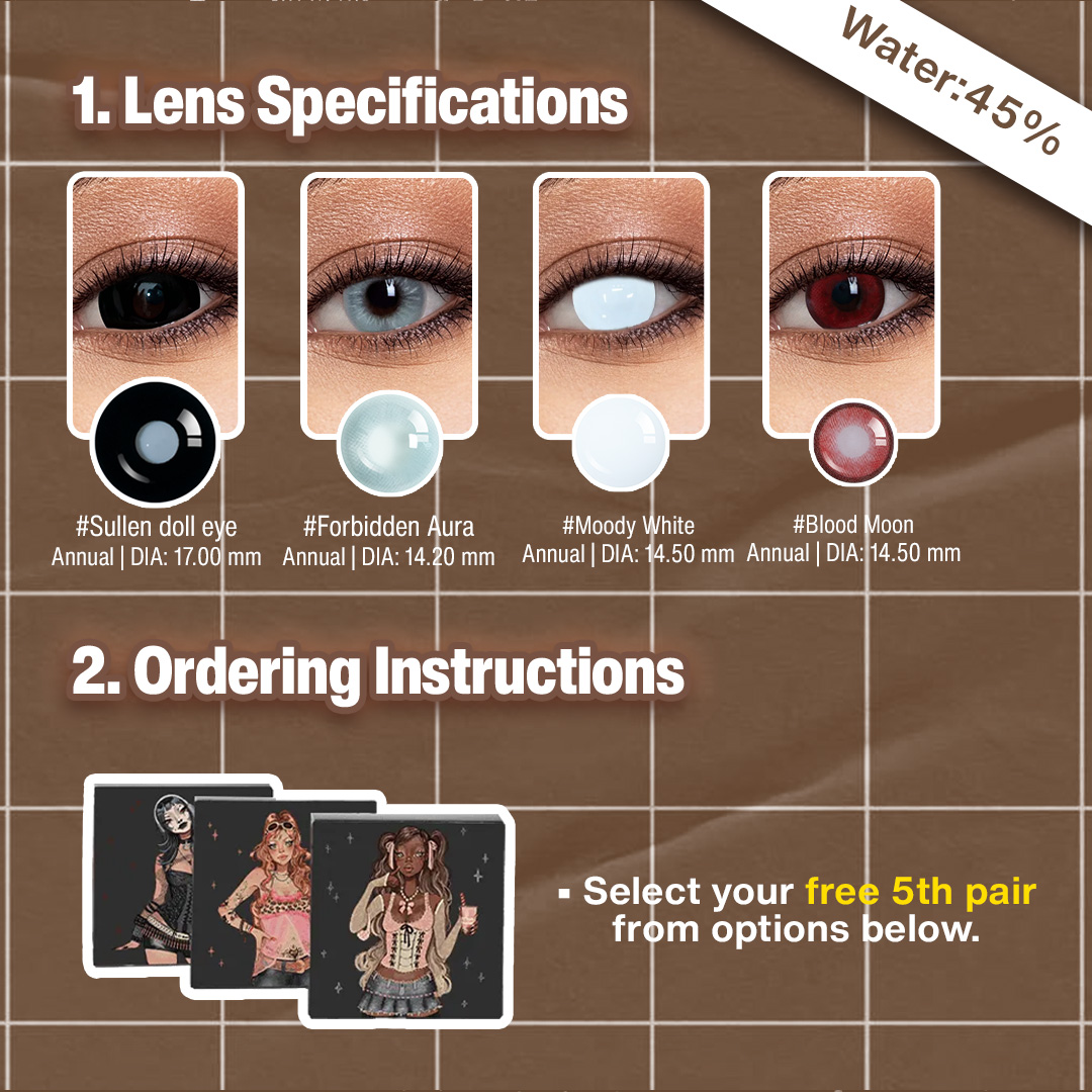 5 Pairs X Bigger Eye Set (Customized✨)