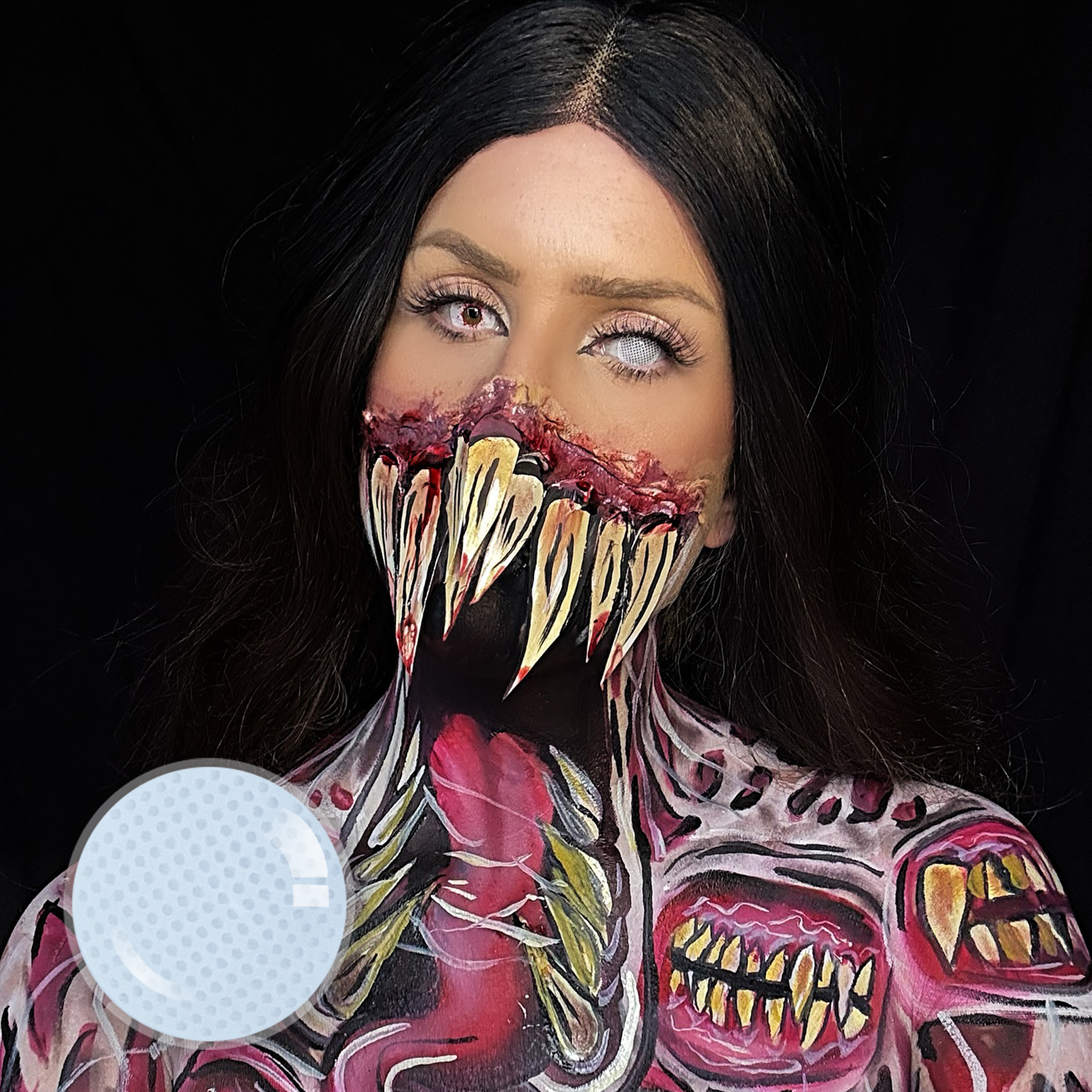 nikkii_makeup X Gridding White (Halloween) | Bigger | 1 Year