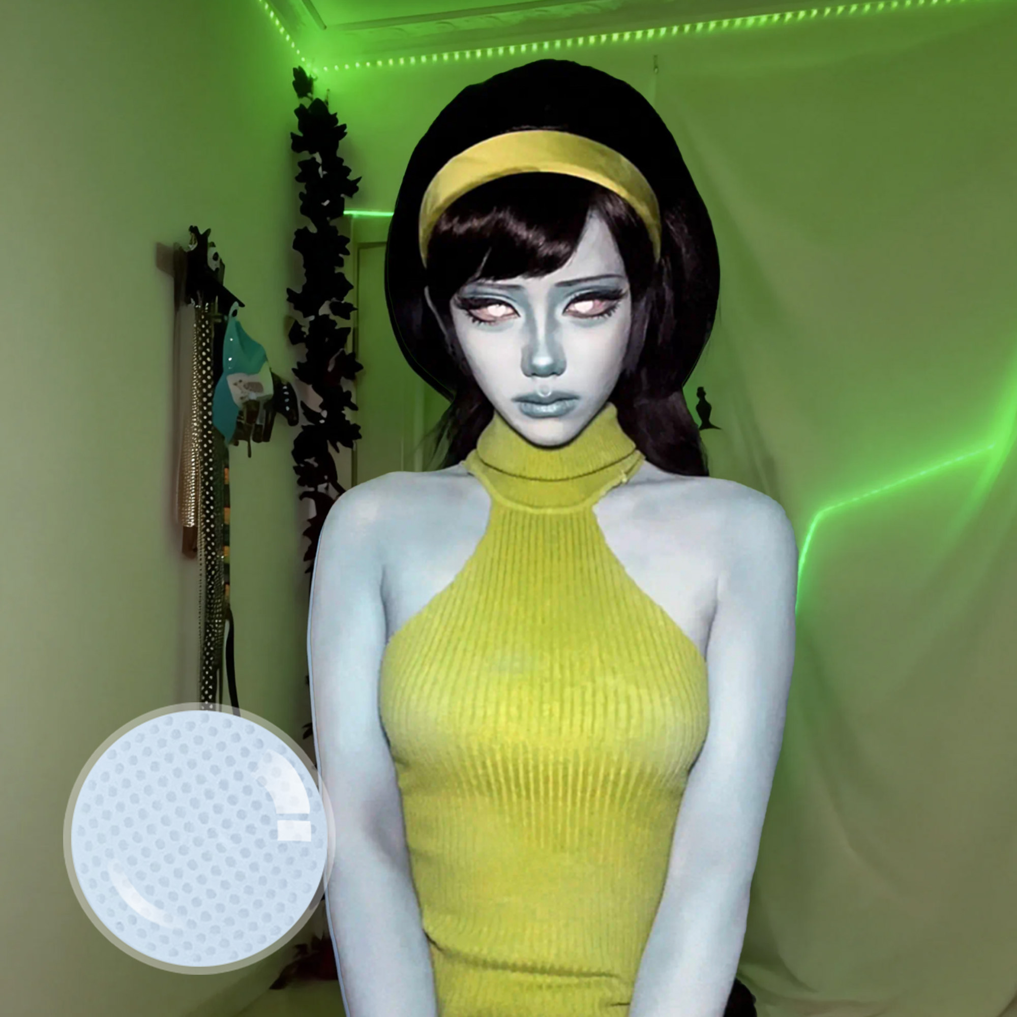 he.xiu4 X Luciateursoul's Gridding White (Halloween) Contact Lenses