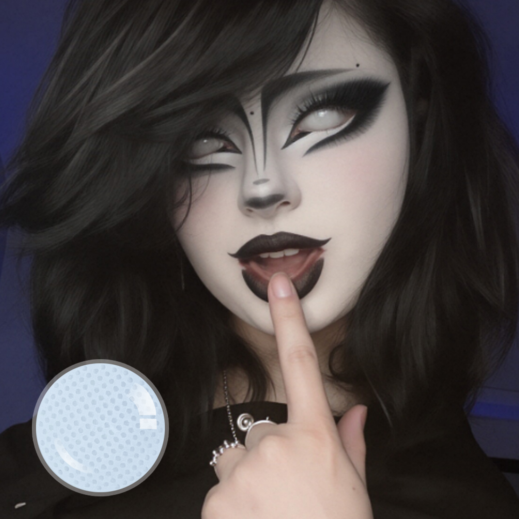 malmalirl X Gridding White Contact Lenses